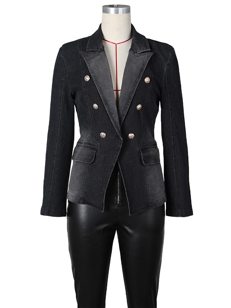 ジャケット・アウター Double Breasted Twill Long Blazer The Relaxed Double Breasted Long Blazer in Twill